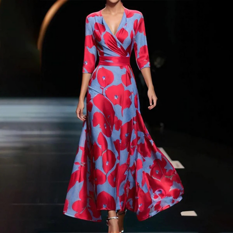 Yuna floral wrap dress