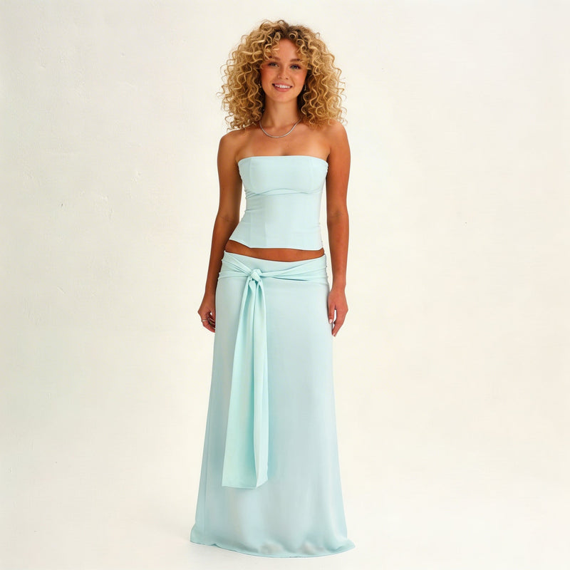 Celeste two piece corset top and wrap skirt set