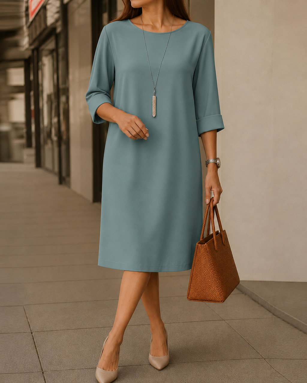 Amelie airy midi dress