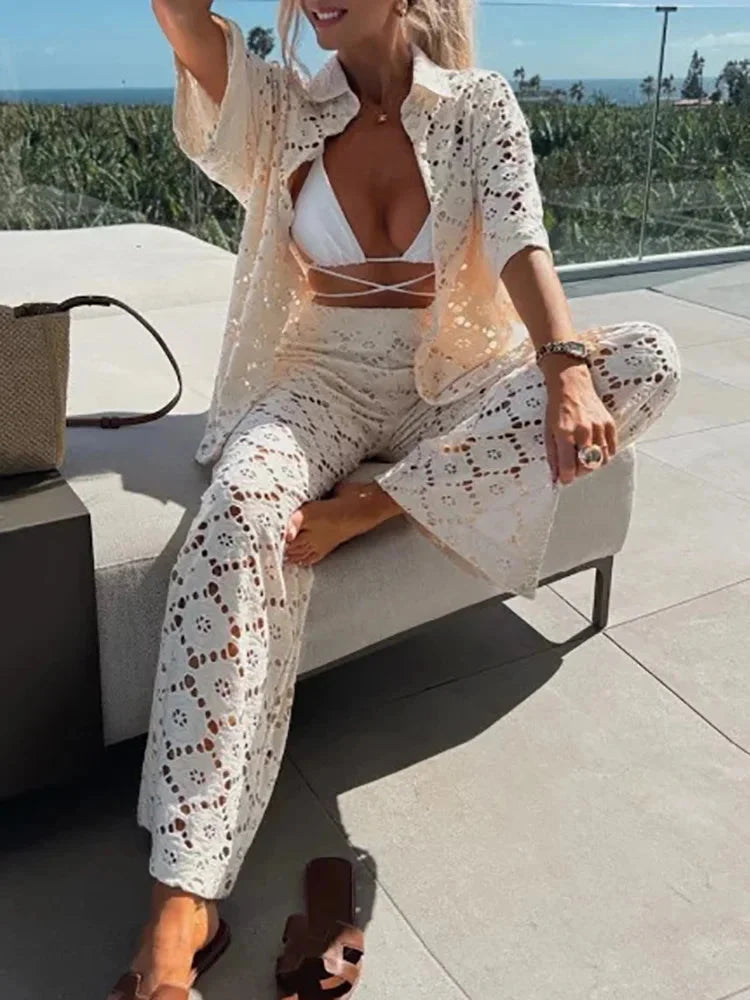 Elaina two piece lace detail set – image 4