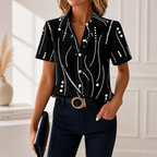 Freya abstract print blouse – image 4