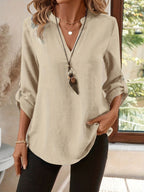 Julia refined v neck blouse – image 9