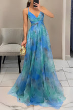 Davina A line maxi dress in yellow