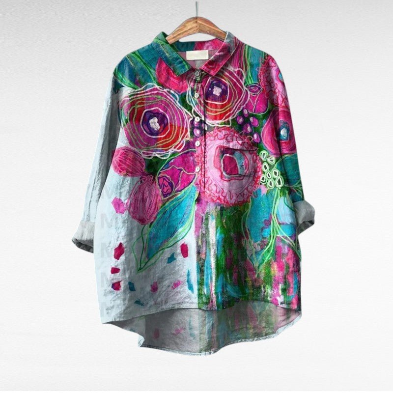 Catalina printed long sleeve blouse – image 3