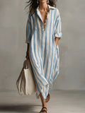 Charlotte striped A line dress