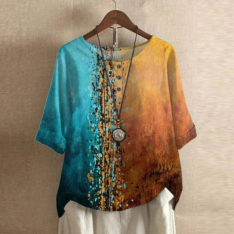 Adalyn retro print blouse – image 8