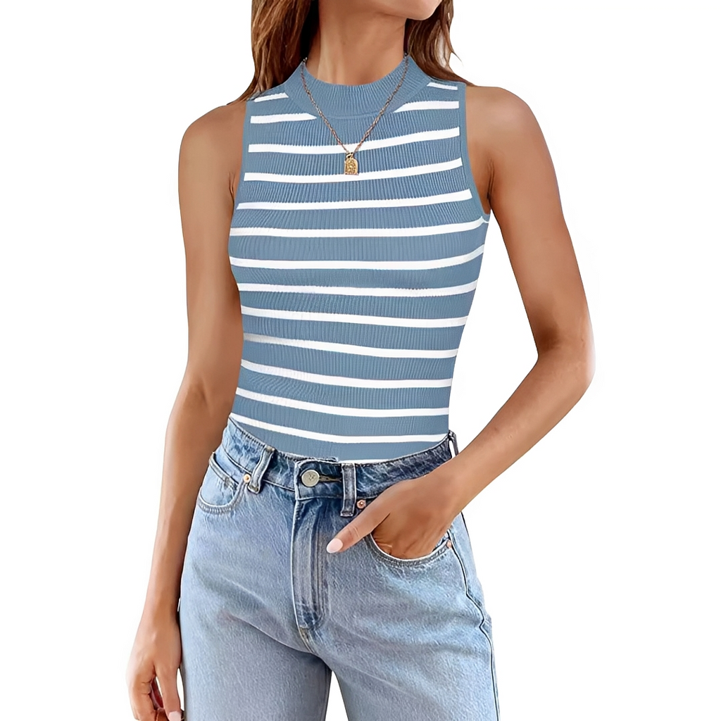 Therese striped relaxed top in pink