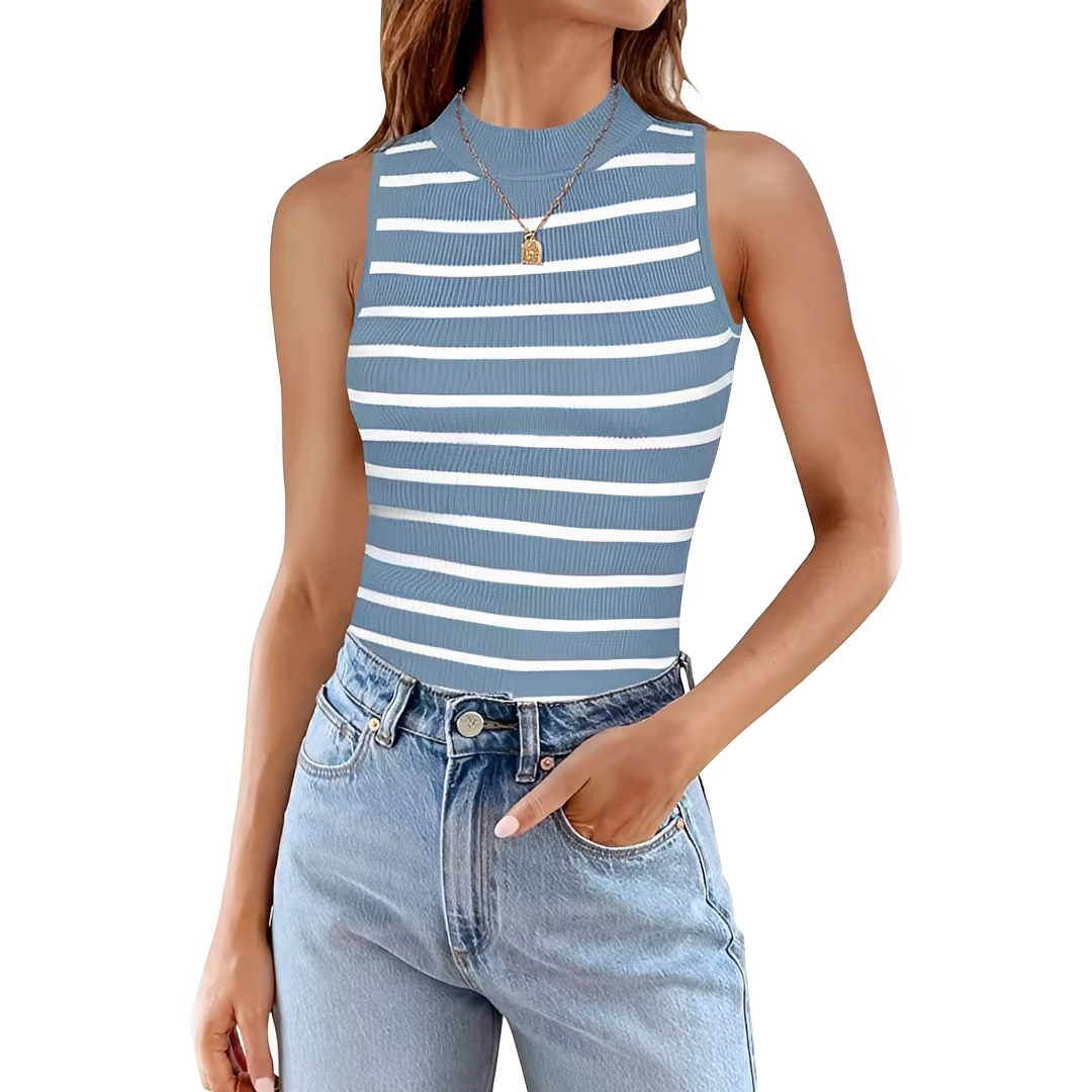 Therese striped relaxed top in pink