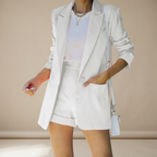 Geraldine blazer and shorts set in blue