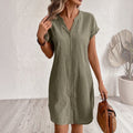Elodie v neck shirt dress – image 2