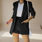 Geraldine blazer and shorts set, front view