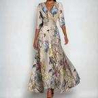 Coralie v neck wrap midi dress – image 2