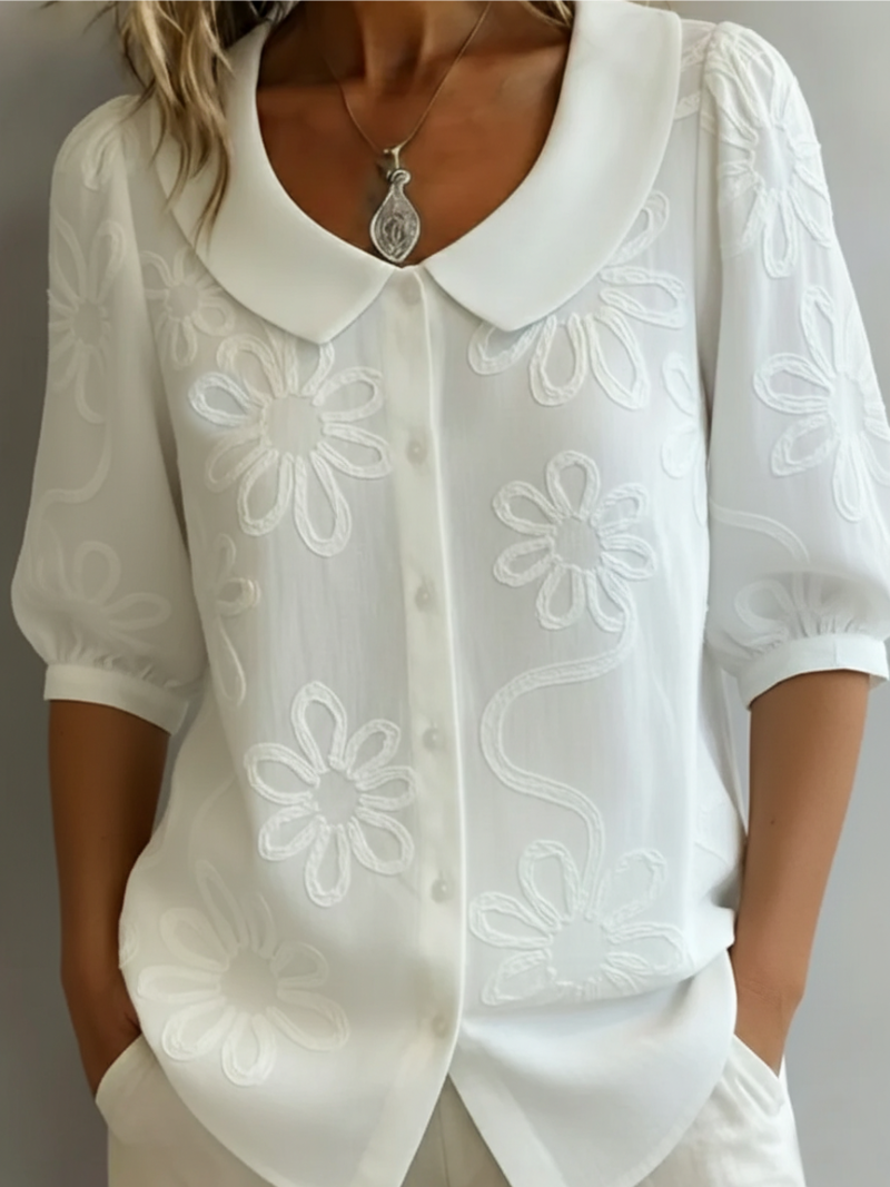 Bailey embroidered floral blouse – image 3