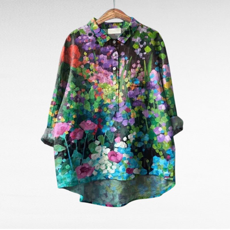 Catalina printed long sleeve blouse