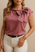 Valentina bow neck blouse