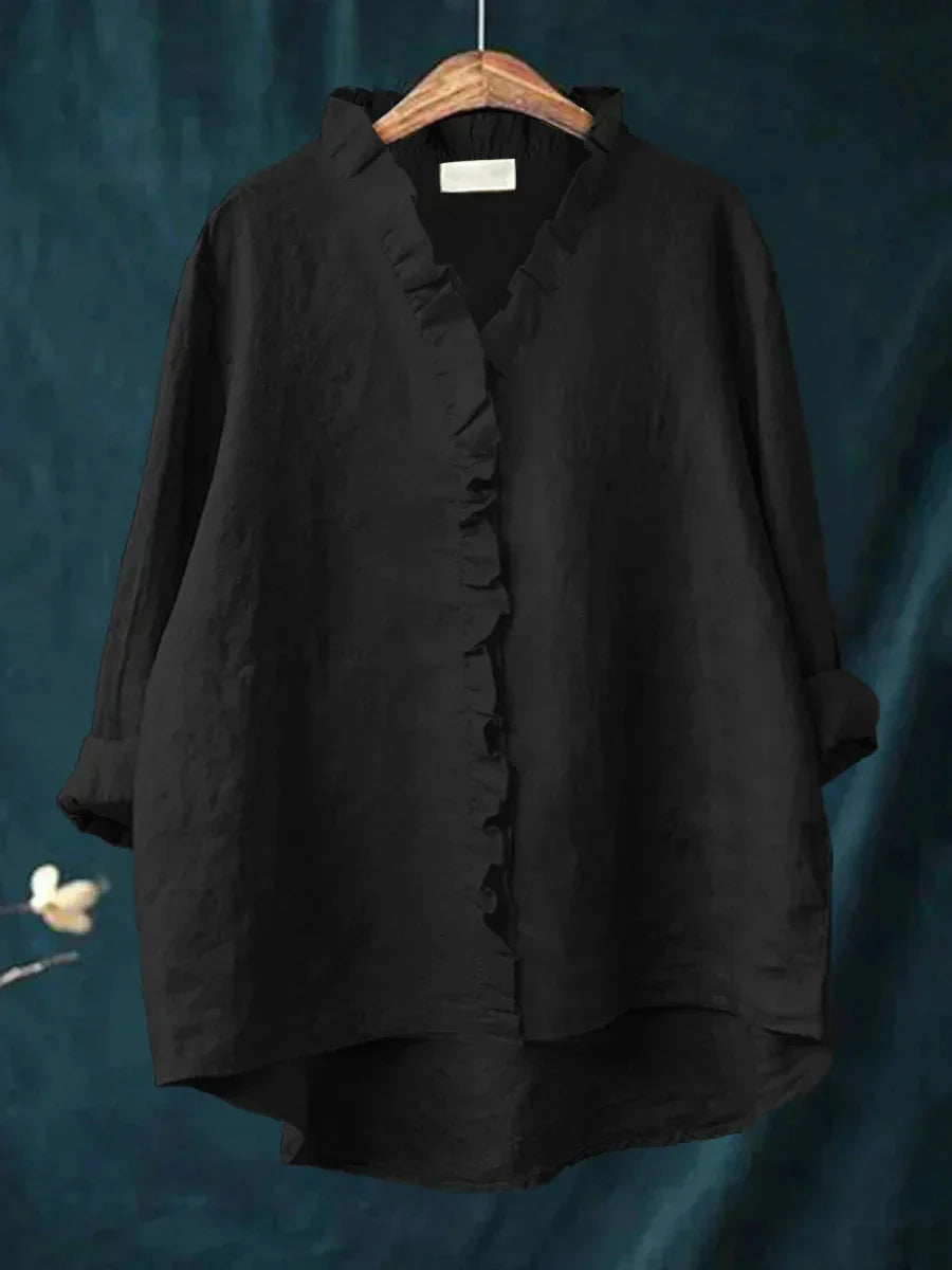 Diana ruffle v neck blouse – image 6