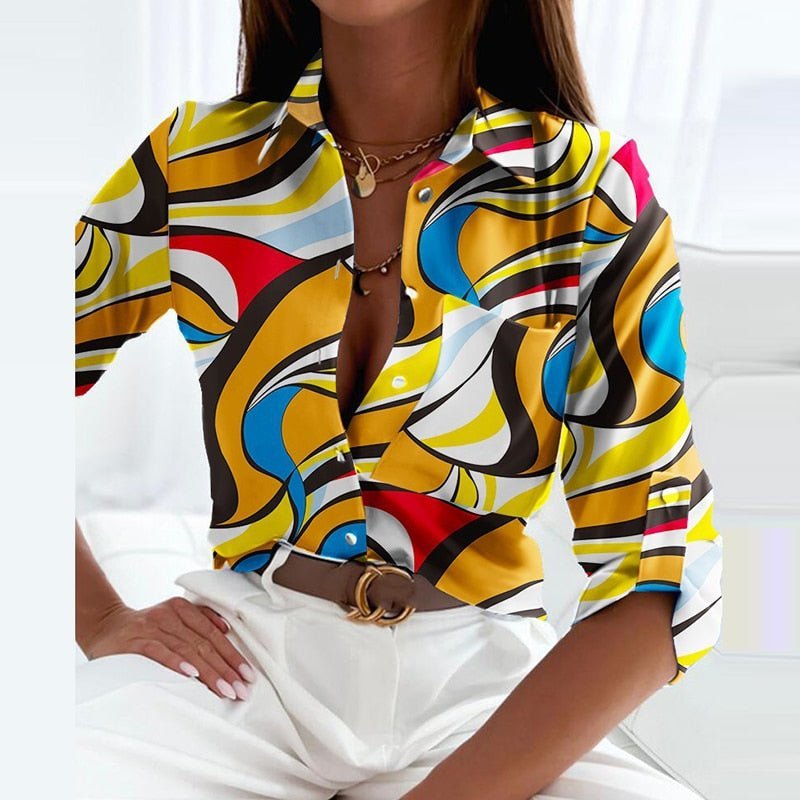 Jessie collared printed blouse – image 16
