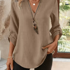 Julia refined v neck blouse – image 25