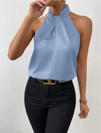 Natalie satin halter neck top – image 17