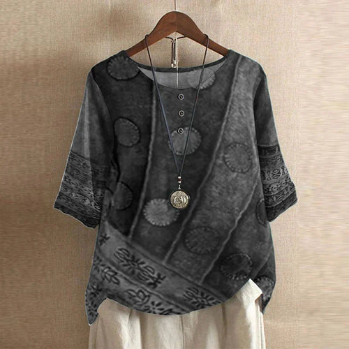 Adalyn retro print blouse – image 2