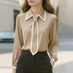 Aveline contrast tie blouse – image 2