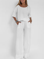 Leona two piece relaxed co-ord set in black