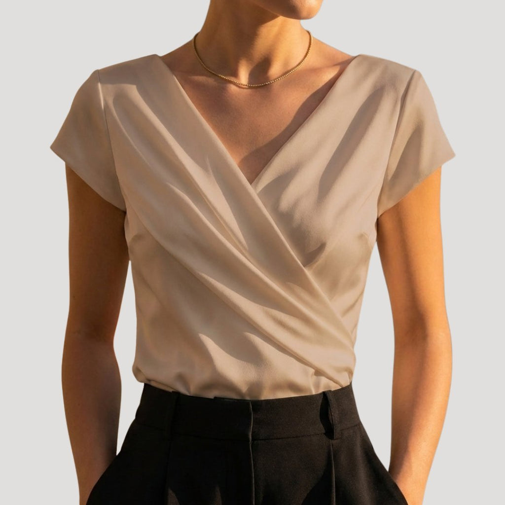 Adaline v neck wrap blouse – image 2