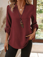Julia refined v neck blouse – image 4