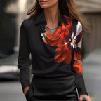 Natalia draped neckline satin blouse – image 9