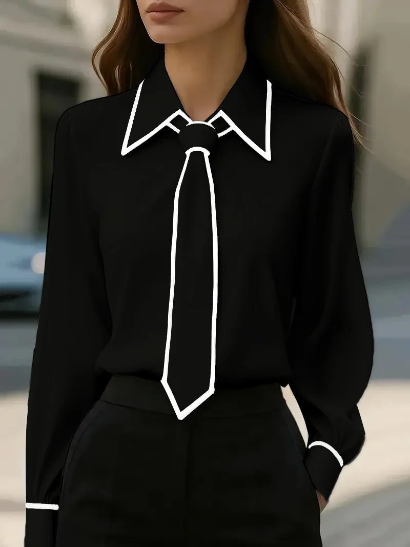 Aveline contrast tie blouse – image 3