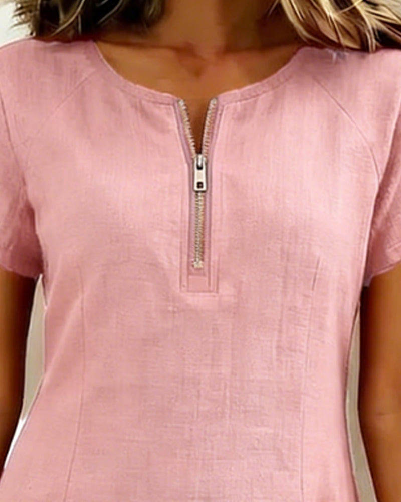 Noor midi dress with zip pockets – image 24