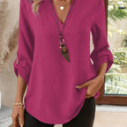 Julia refined v neck blouse – image 24