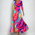 Coralie v neck wrap midi dress – image 5