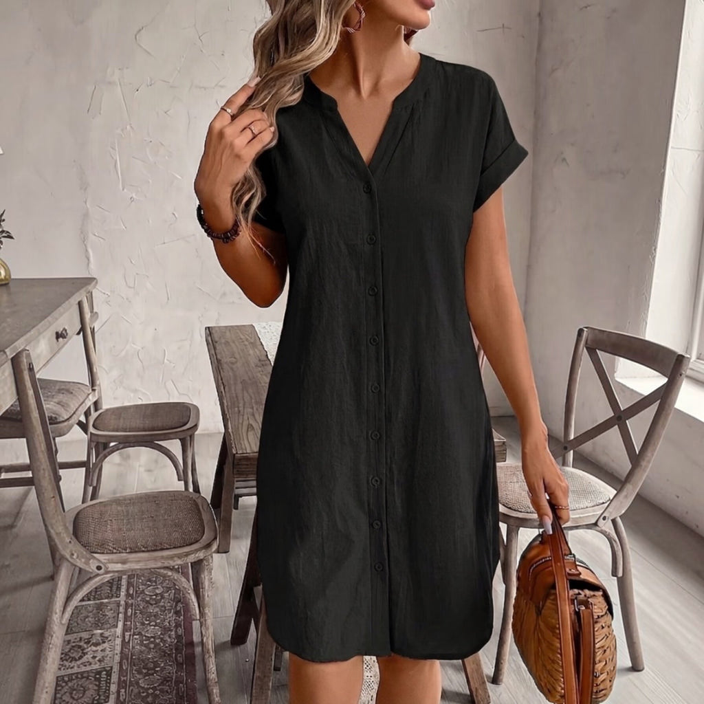 Elodie v neck shirt dress – image 6