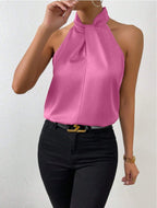 Natalie satin halter neck top – image 21