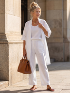 Adriana three piece relaxed top and wide leg set – image 19