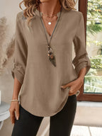 Julia refined v neck blouse – image 7