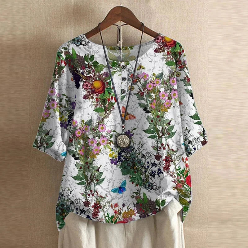 Adalyn retro print blouse – image 10
