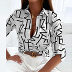 Jessie collared printed blouse – image 11