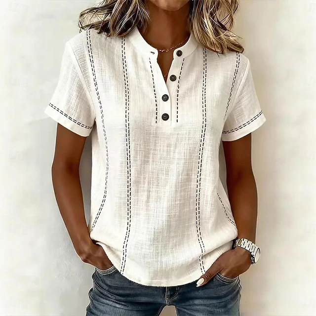 Emery striped short sleeve blouse – image 4