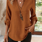 Julia refined v neck blouse – image 17