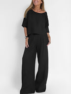 Leona two piece relaxed co-ord set in khaki