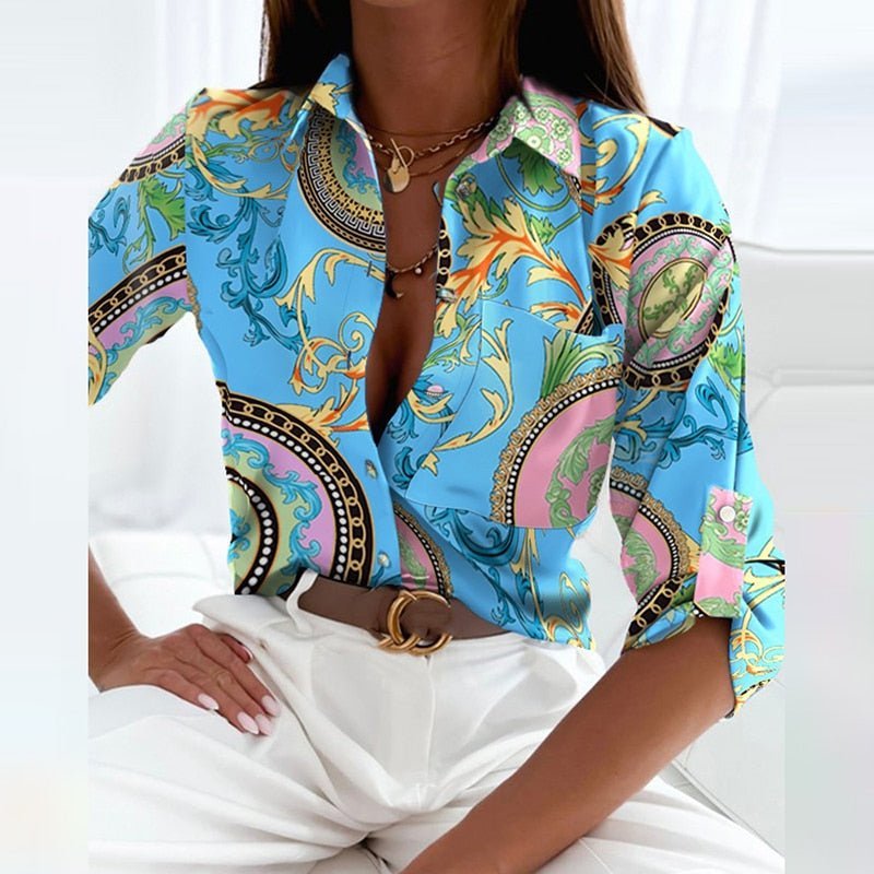 Jessie collared printed blouse – image 7