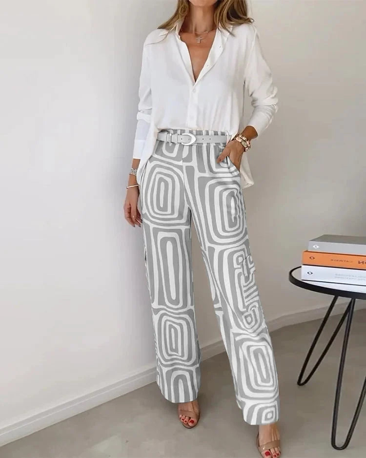 Mariana two piece printed wide leg set – image 3