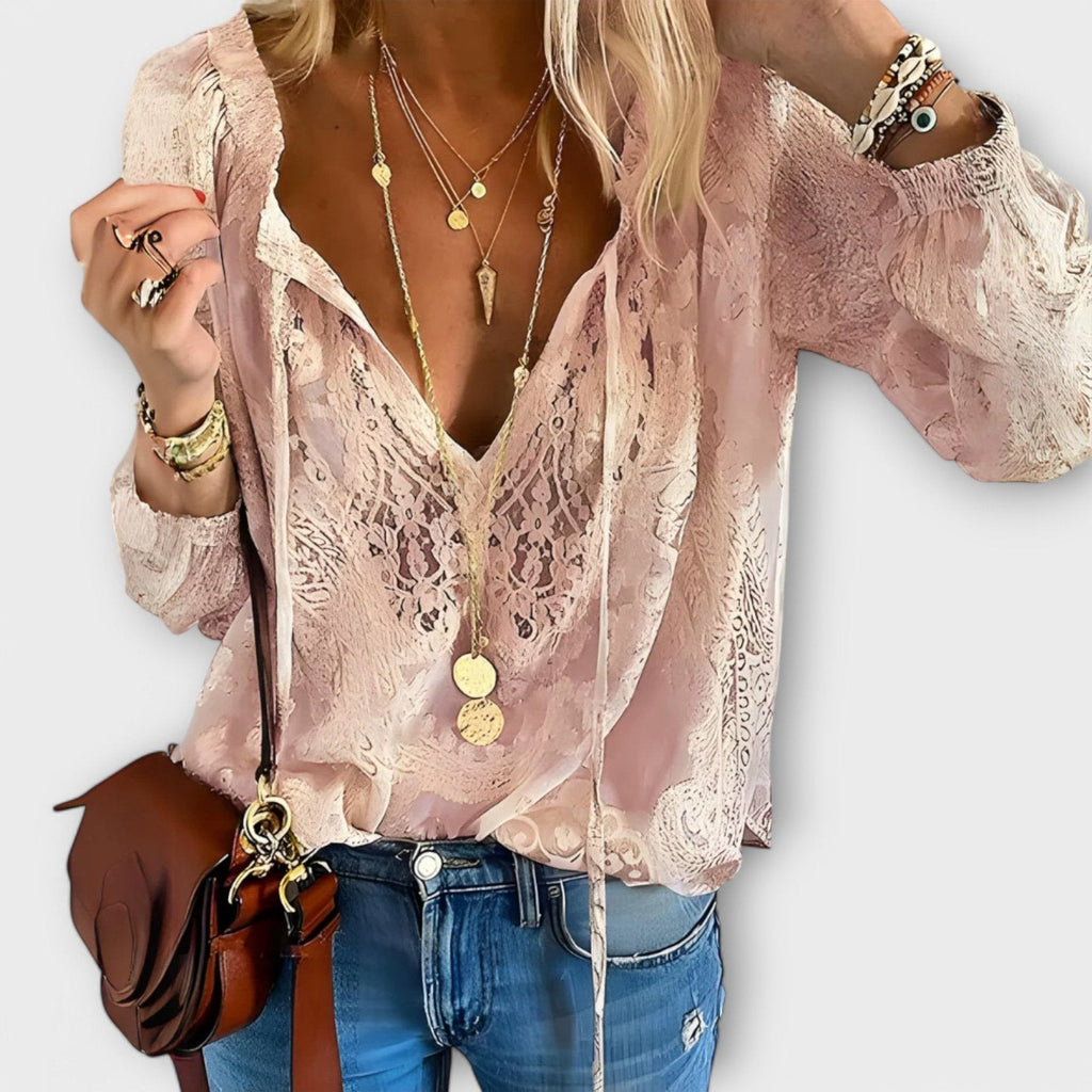 Milana tie neck blouse – image 3