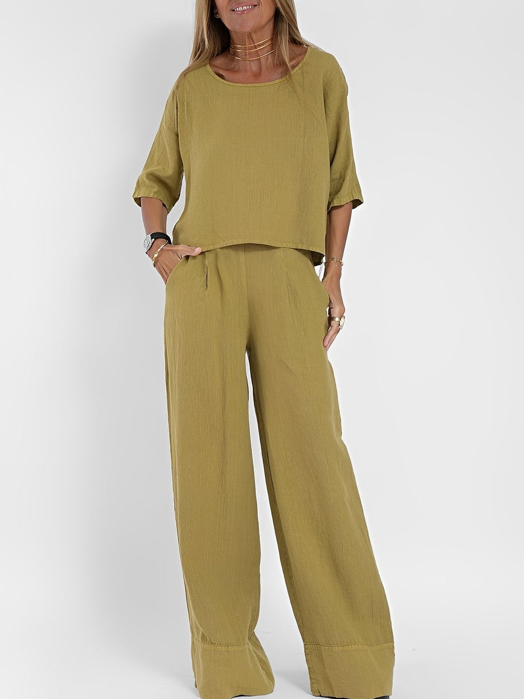 Leona two piece relaxed co-ord set in grey