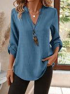 Julia refined v neck blouse – image 6
