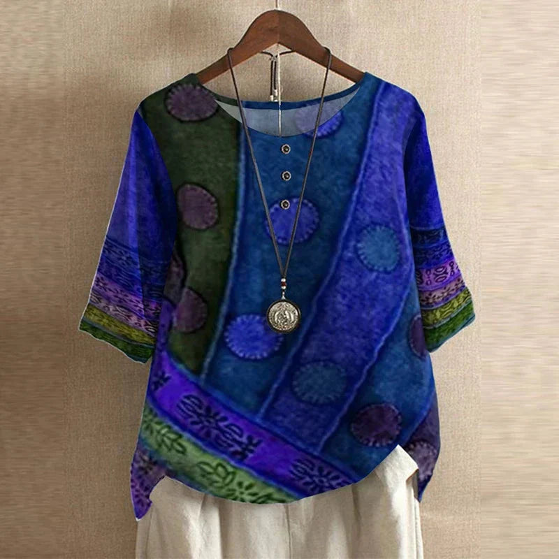 Adalyn retro print blouse – image 5