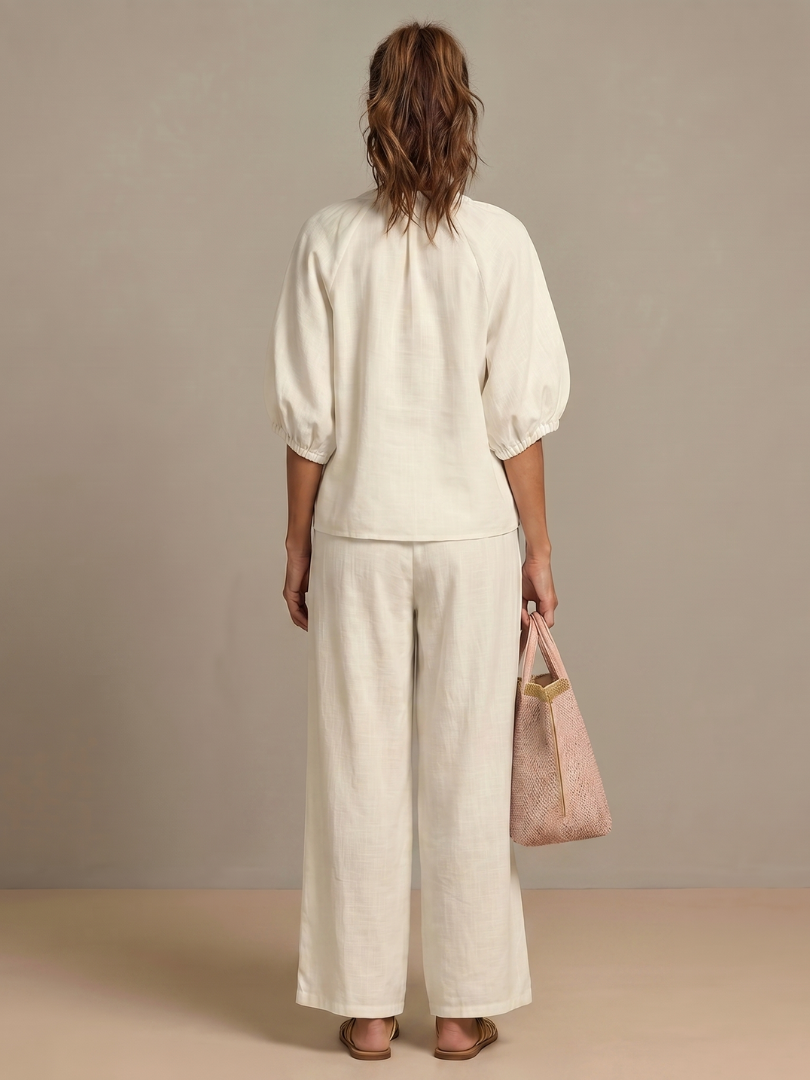 Helena two piece zip front wide leg set – image 16