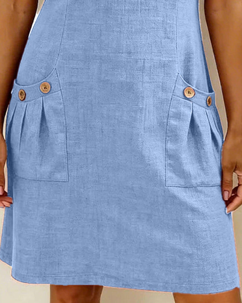 Noor midi dress with zip pockets – image 18